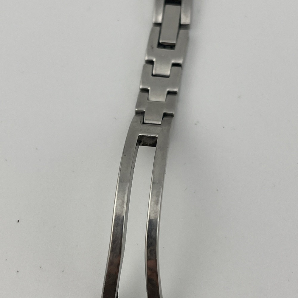 Fossil F2 Watch Women 18mm Case‎ Silver 6.5" Band ES-9645 New Battery - Picture 4 of 8